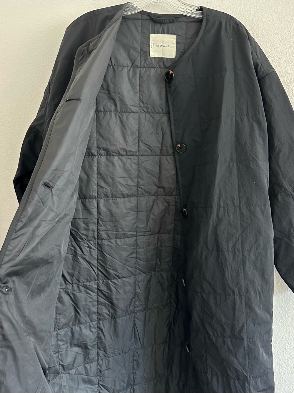 Everlane The Renew Quilted Long Liner Coat Size: L - Picture 7 of 11